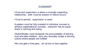 trust supervision summary